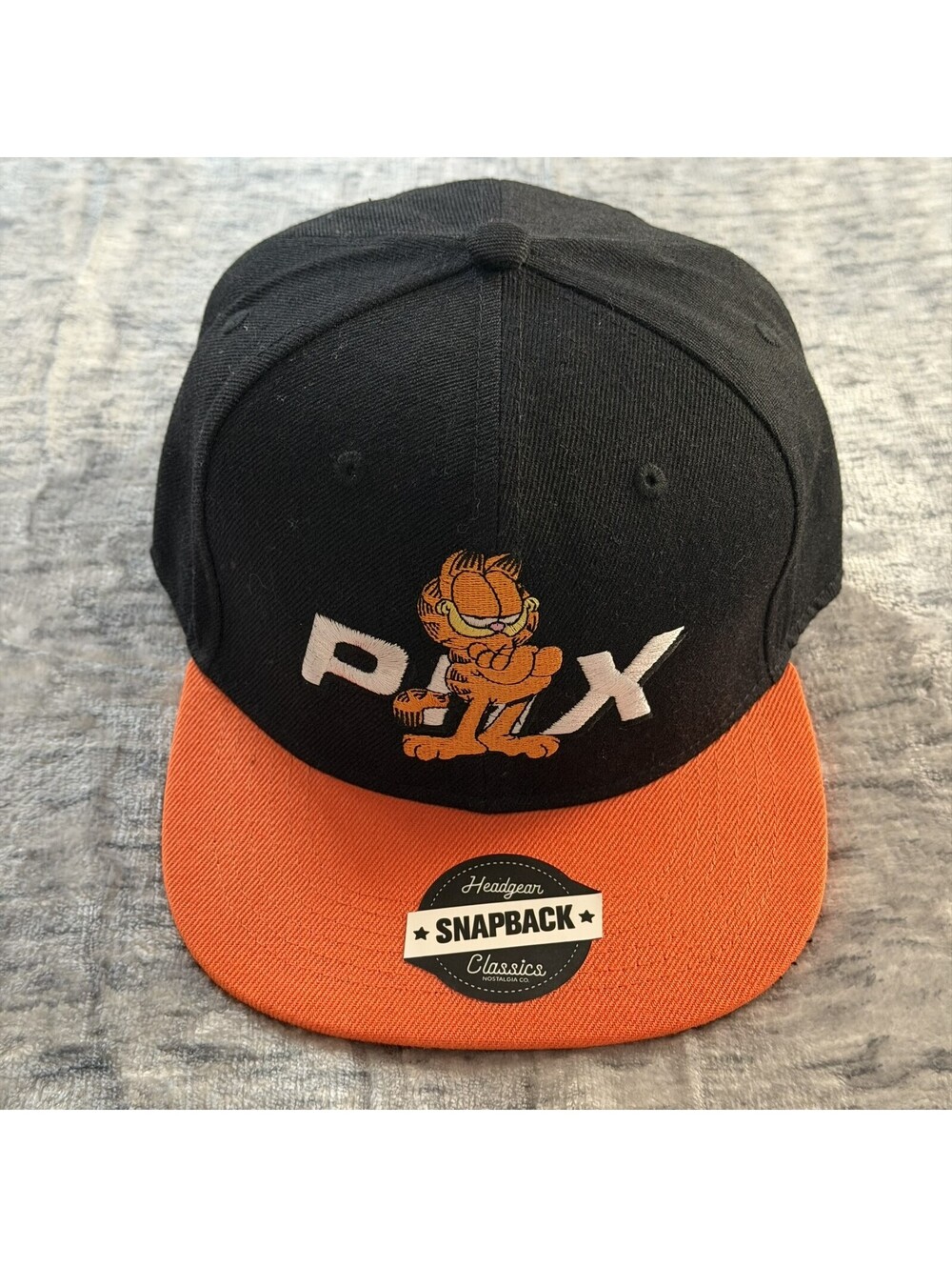 Garfield PHX Black & Orange Snapback Hat Headgear Classics PAX Convention